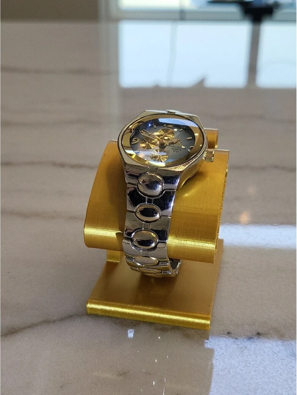 Vtg Chalisson Womans Watch New Battery 28mm 6.25